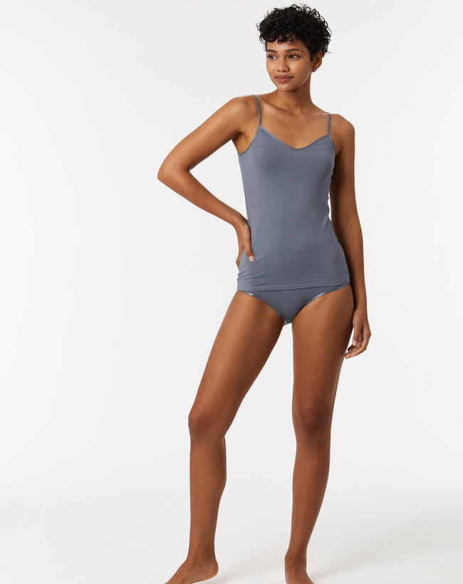 Woody Strap top, grijsblauw