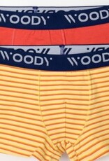 Woody Jongens Boxer, geel-roeste streep + roest