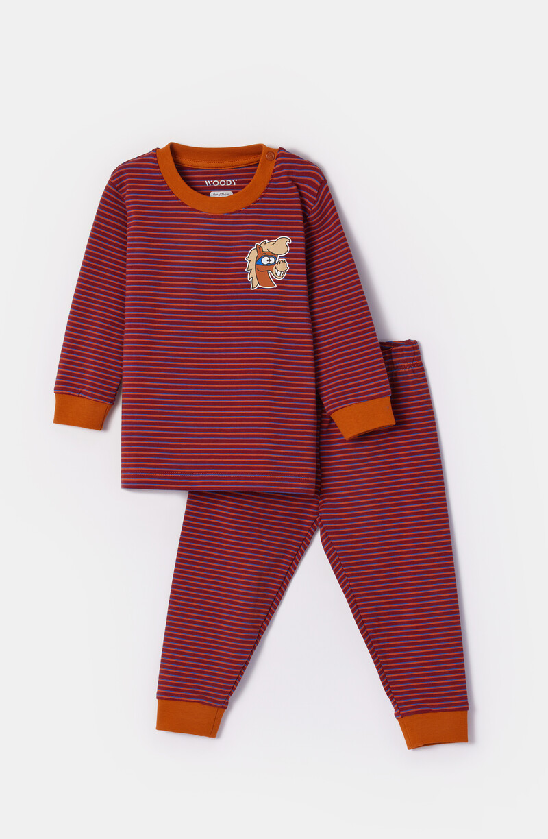 Woody Jongens-Heren Pyjama, rode streep