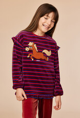 Woody Meisjes-Dames Pyjama, rode streep