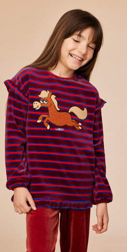 Woody Meisjes-Dames Pyjama, rode streep