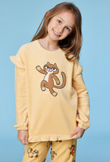 Woody Meisjes-Dames Pyjama, lichtgeel