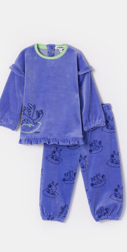 Woody Meisjes-Dames Pyjama, paars