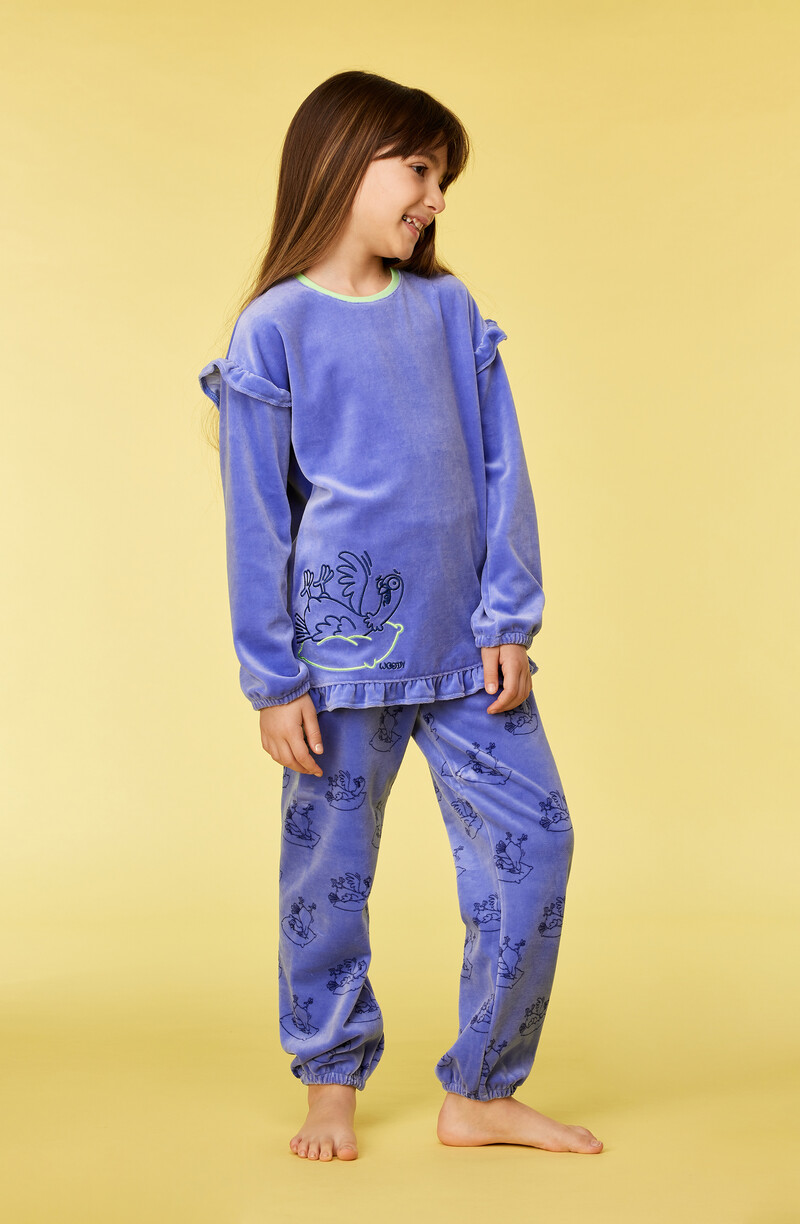 Woody Meisjes-Dames Pyjama, paars