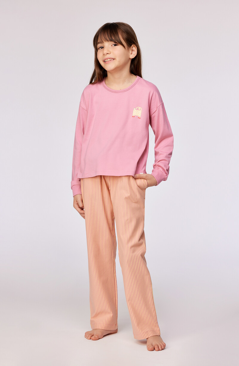 Woody Meisjes-Dames Pyjama, roze