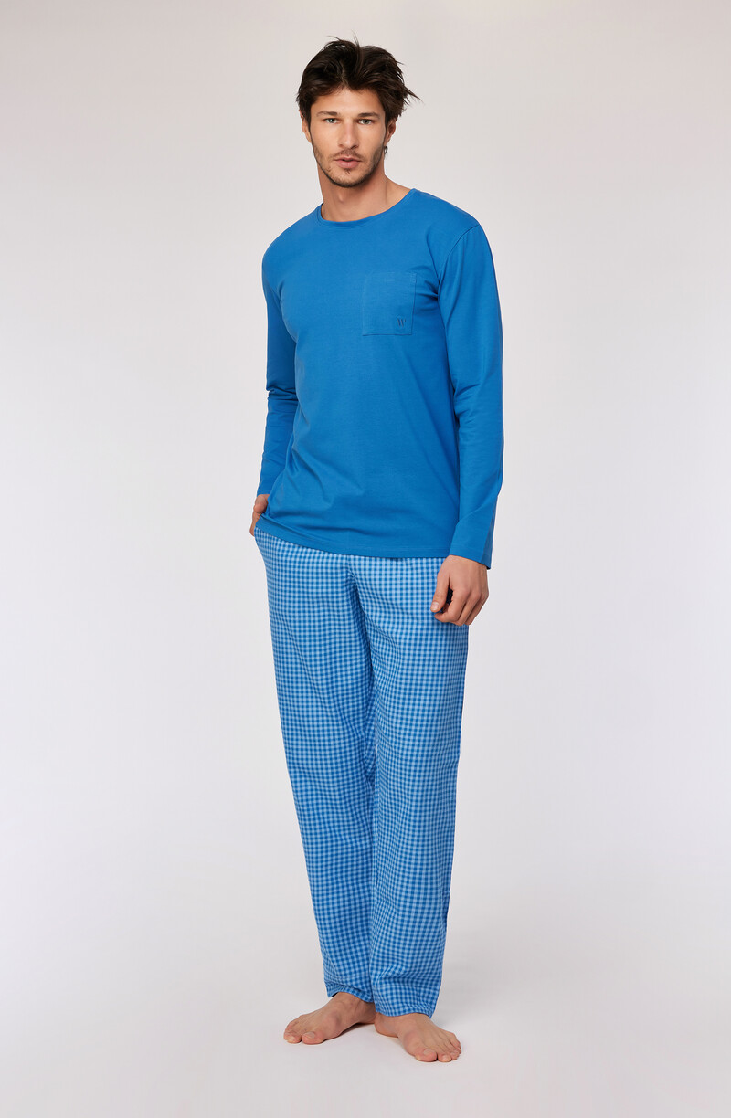 Woody Jongens-Heren Pyjama, donkerblauw