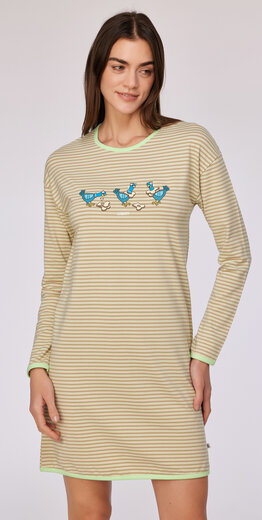 Woody Slaapkleedje, groen-beige streep