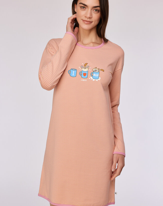 Woody Slaapkleedje, roze-gele streep