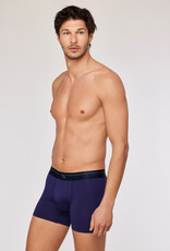 Woody Heren boxer, set donkerblauw + streep