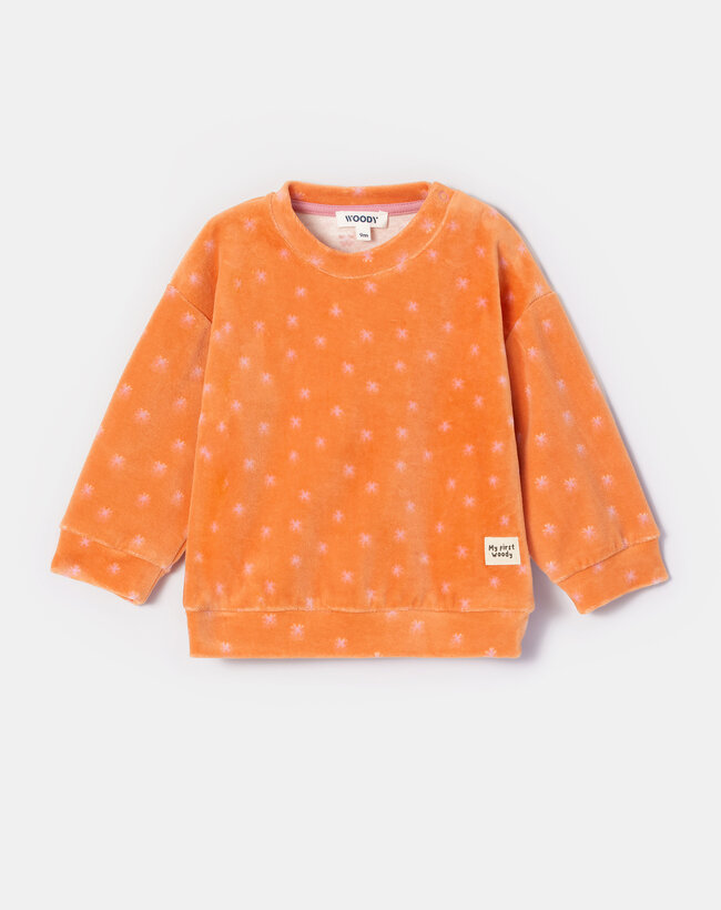 Woody Unisex Pyjama, oranje sterretjes print