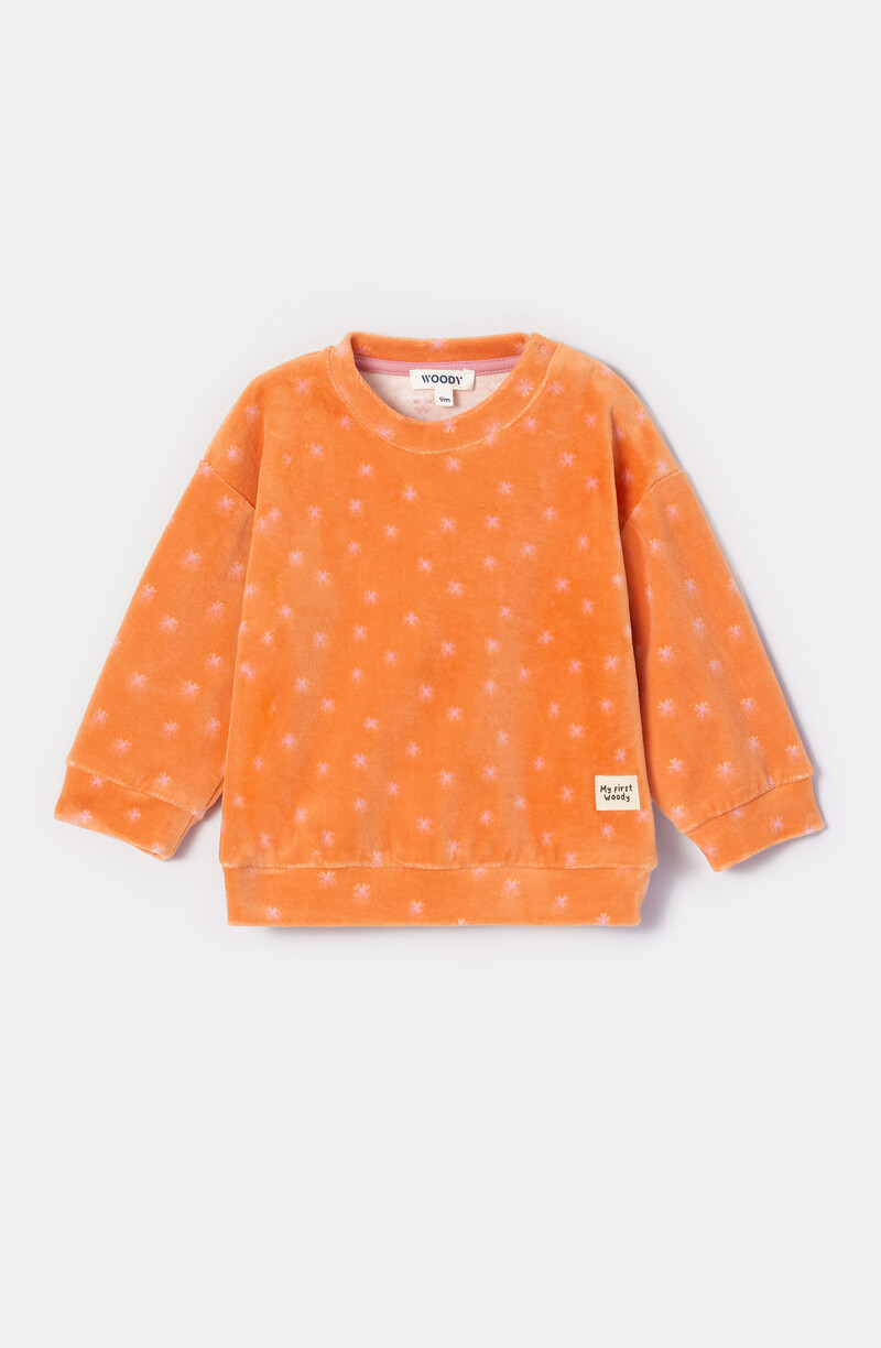 Woody Unisex Pyjama, oranje sterretjes print