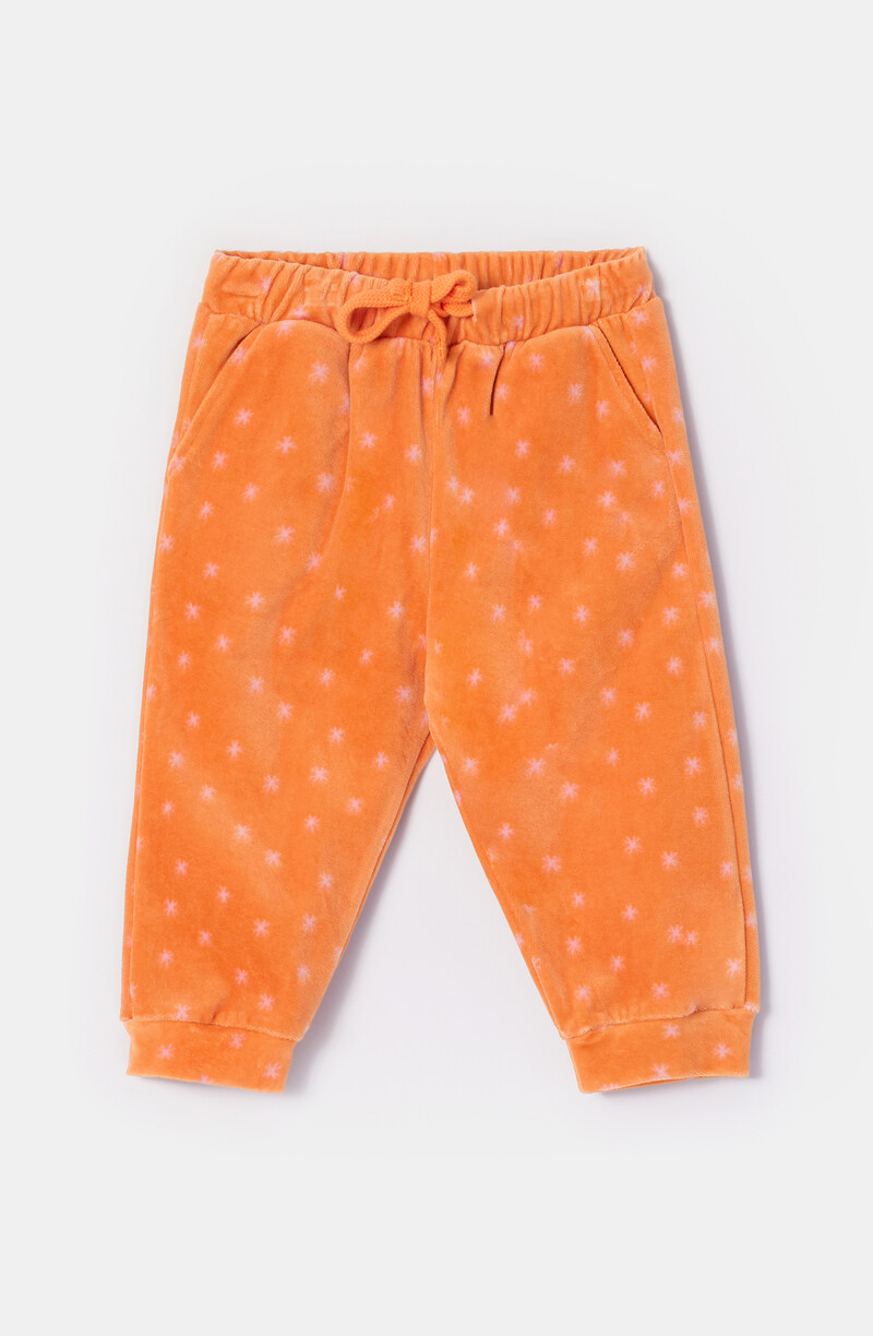 Woody Unisex Pyjama, oranje sterretjes print