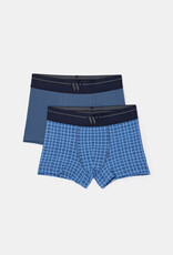 Woody Jongens-Heren boxer, set donkergrijs + ruitje