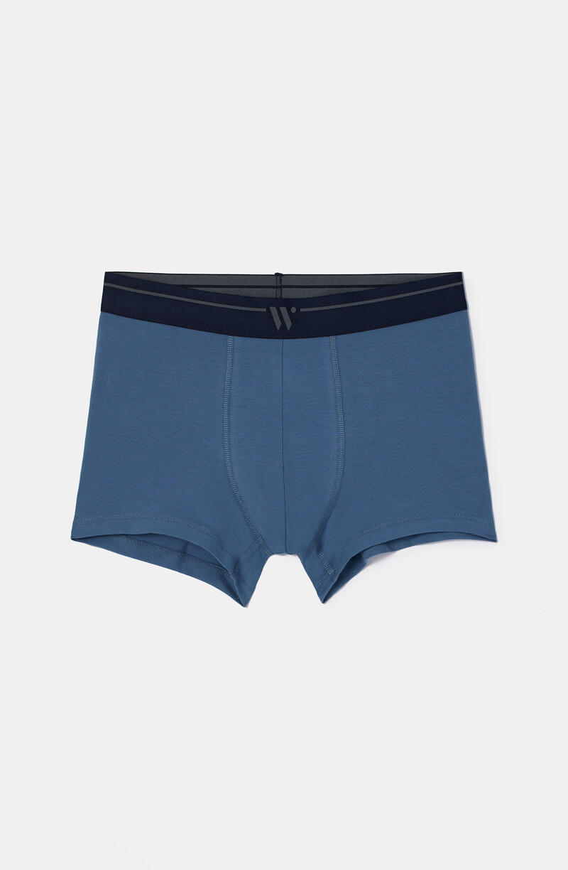 Woody Jongens-Heren boxer, set donkergrijs + ruitje