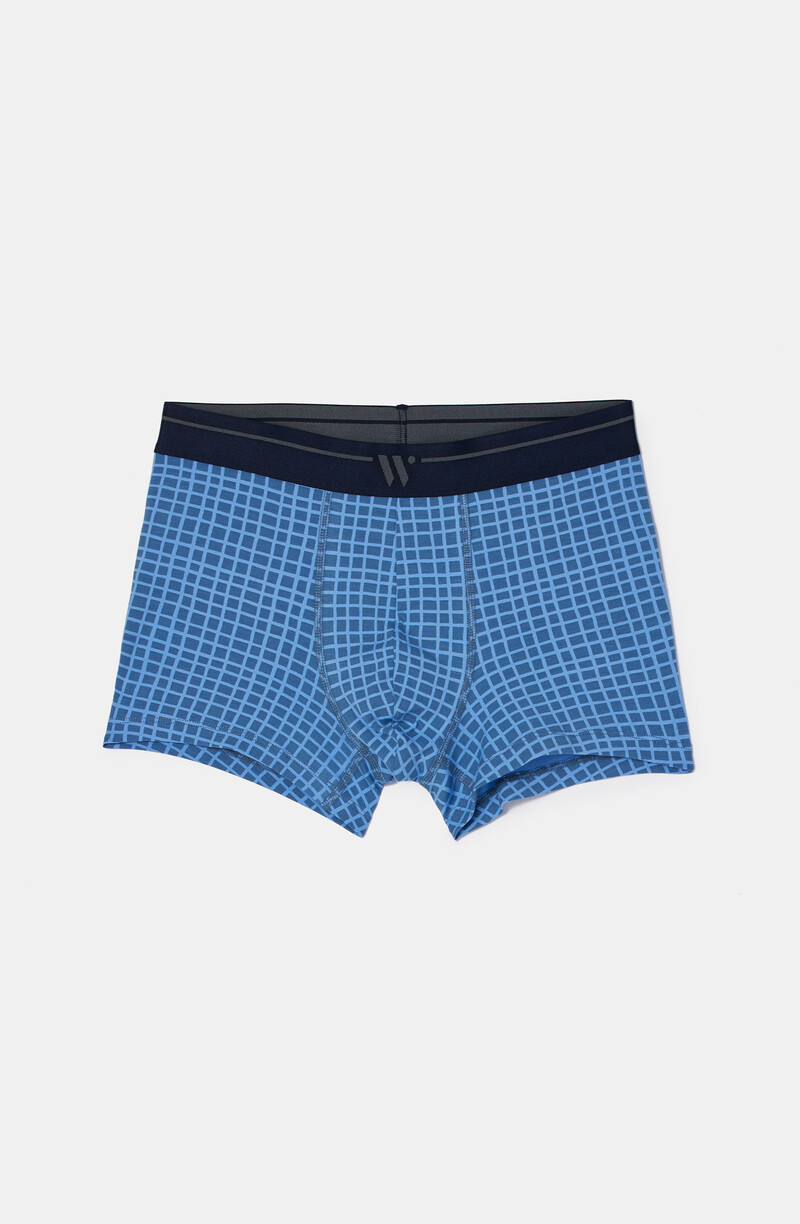 Woody Jongens-Heren boxer, set donkergrijs + ruitje