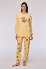 Woody Meisjes-Dames Pyjama, lichtgeel