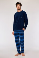 Woody Heren Pyjama, donkerblauw