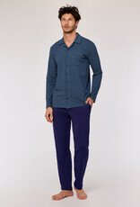 Woody Heren Pyjama, donkerblauwe streep