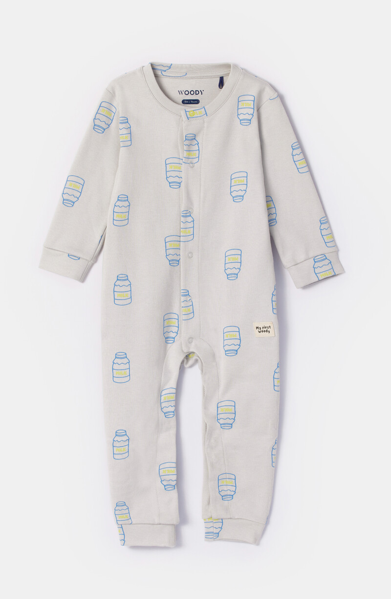 Woody Kruippakje, melkflesjes print