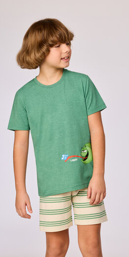 Woody Jongens-Heren pyjama, groen