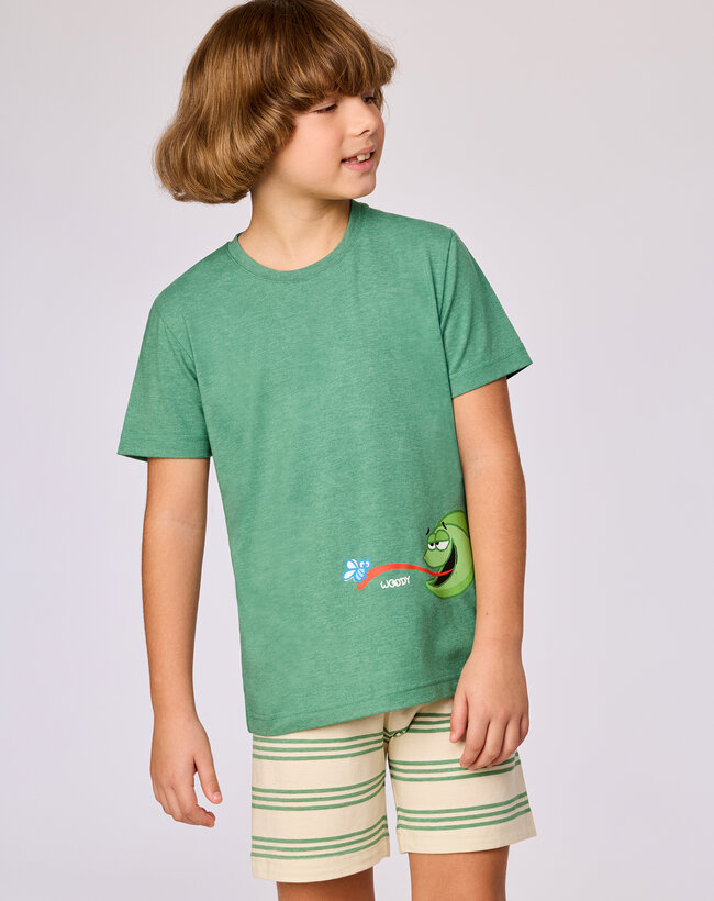 Woody Jongens-Heren pyjama, groen