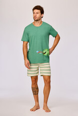 Woody Jongens-Heren pyjama, groen
