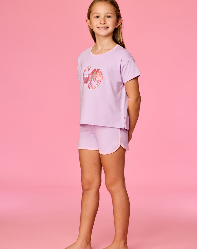 Woody Meisjes-Dames pyjama, lila