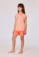 Woody Meisjes-Dames pyjama, multicolor streep