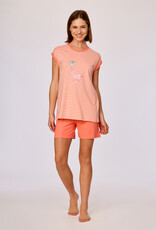 Woody Meisjes-Dames pyjama, multicolor streep