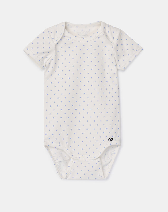 Woody Body, bolletjes print blauw