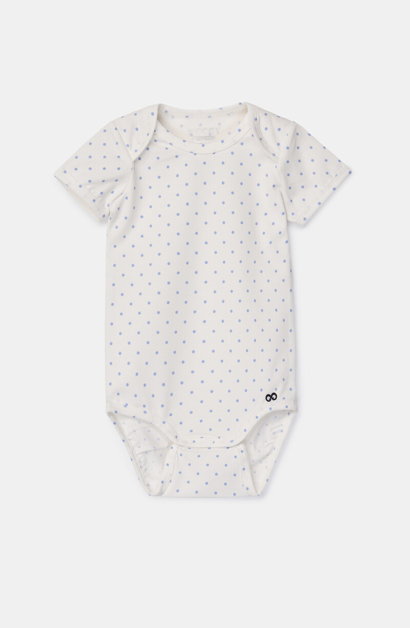 Woody Body, bolletjes print blauw