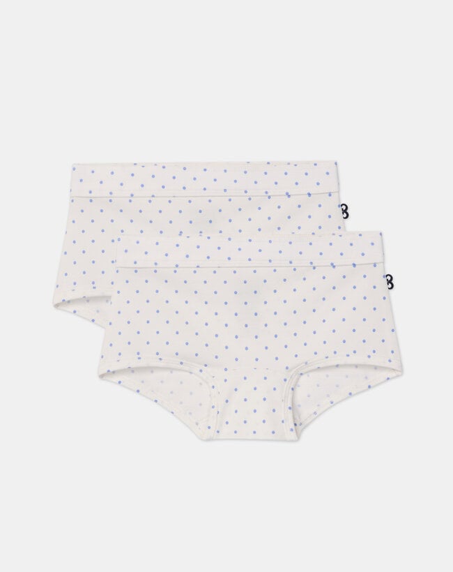 Woody Meisjes boxer, bolletjes print blauw