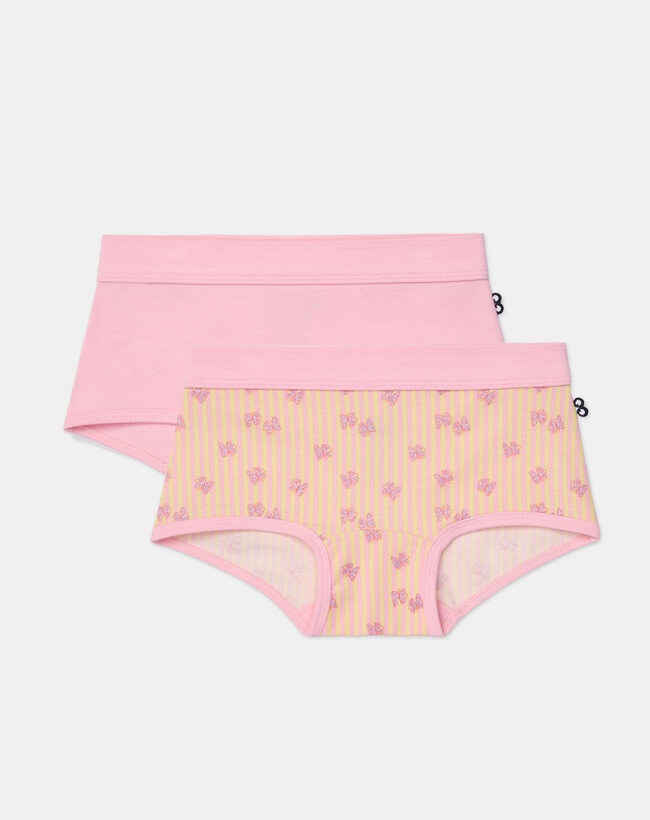 Woody Meisjes boxer, roze + vlinder print