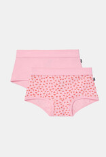 Woody Meisjes boxer, roze + plantjes print