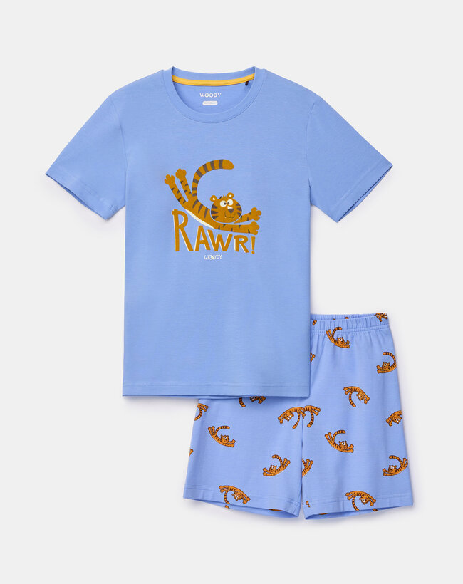 Woody Jongens-Heren pyjama, blauw