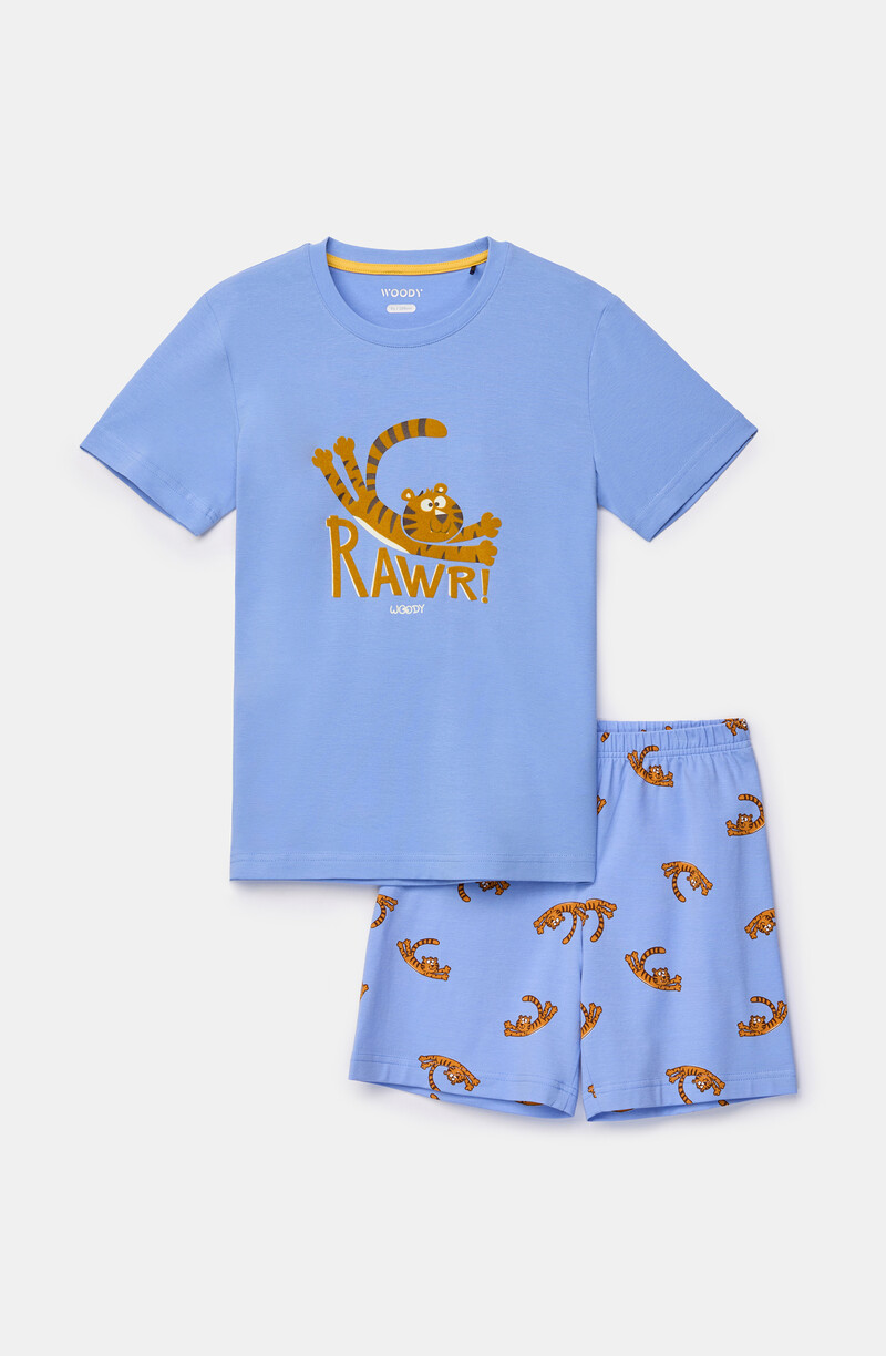 Woody Jongens-Heren pyjama, blauw