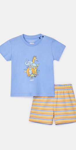 Woody Jongens-Heren pyjama, blauw