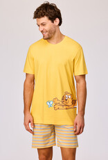 Woody Jongens-Heren pyjama, geel