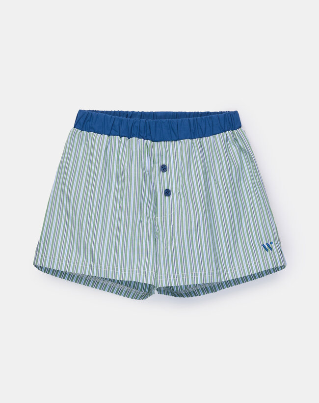 Woody Jongens-Heren boxer, groene verticale streep