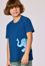 Woody Jongens-Heren pyjama, donkerblauw