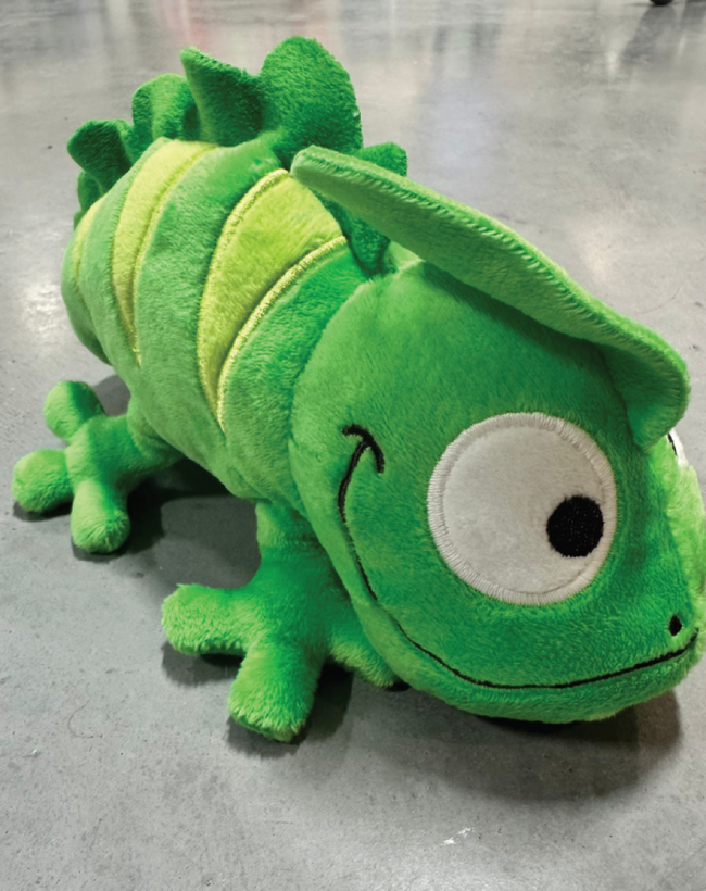 Woody plush toy +-20cm, kameleon