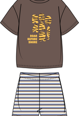 Jongens-Heren pyjama, bruin