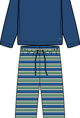 Jongens-Heren pyjama, donkerblauw
