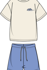 Jongens-Heren pyjama, gebroken wit