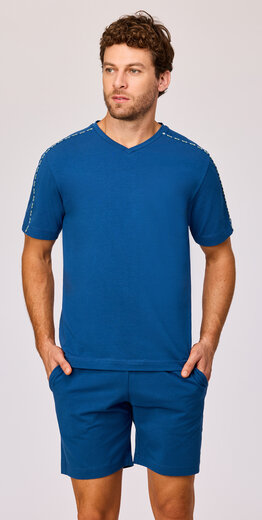 Woody Heren pyjama, donkerblauw