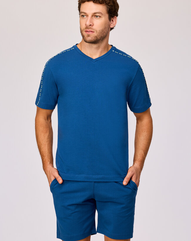 Woody Heren pyjama, donkerblauw