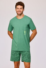 Woody Jongens-Heren pyjama, groen