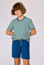 Woody Jongens-Heren pyjama, groen-blauwe streep