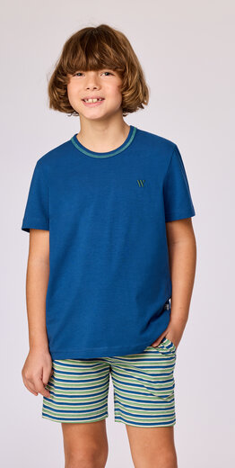 Woody Jongens-Heren pyjama, donkerblauw