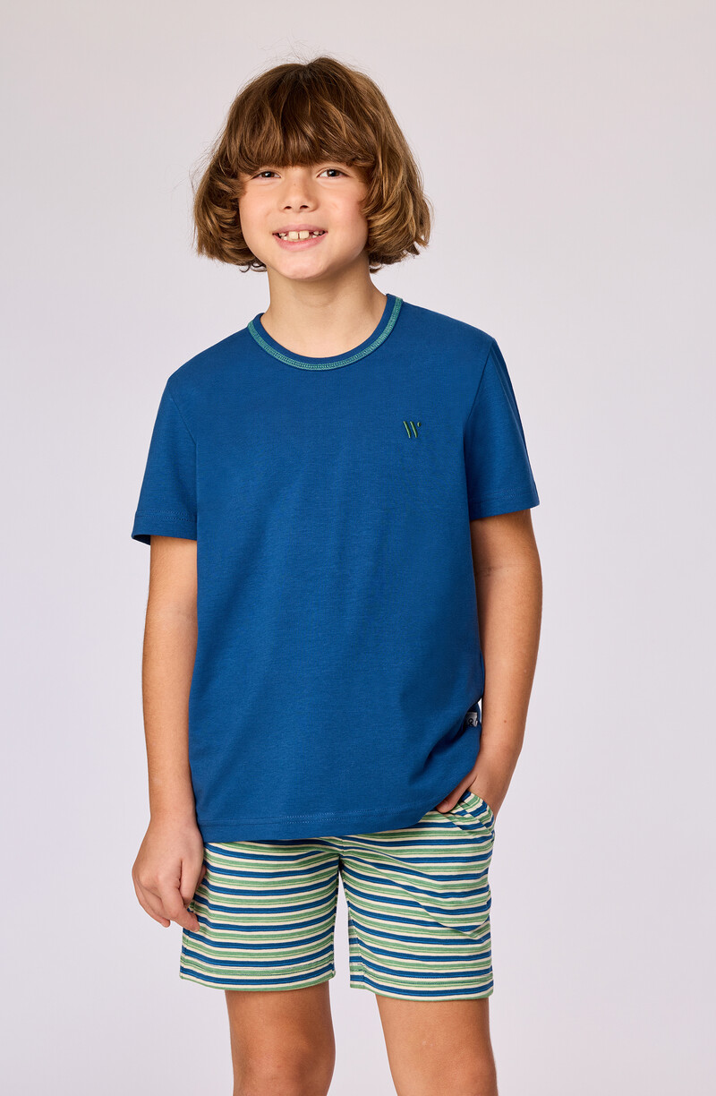 Woody Jongens-Heren pyjama, donkerblauw